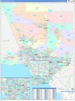 Los Angeles, Ca Wall Map